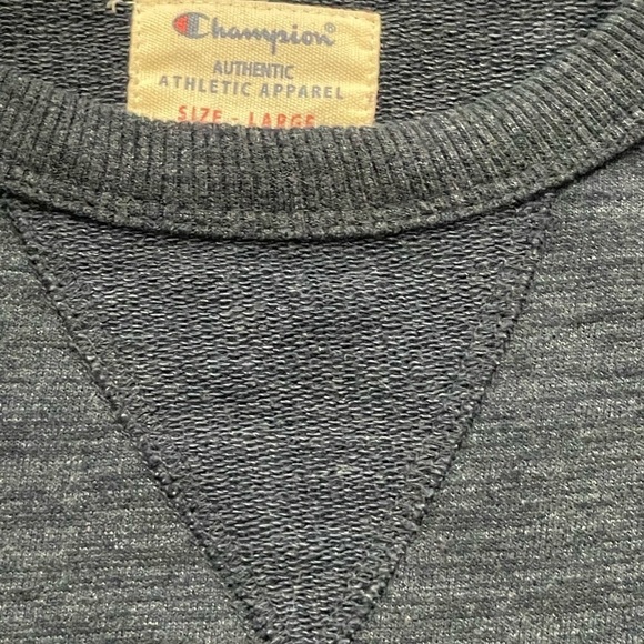 Champion Authentic  men’s long sleeve, blue , size Large pullover sweater/ - Picture 4 of 6